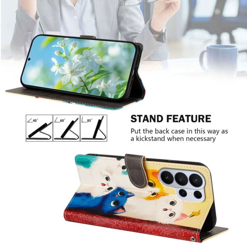 Peněženková Pouzdra Samsung Galaxy S26 Ultra Barevné Kočky