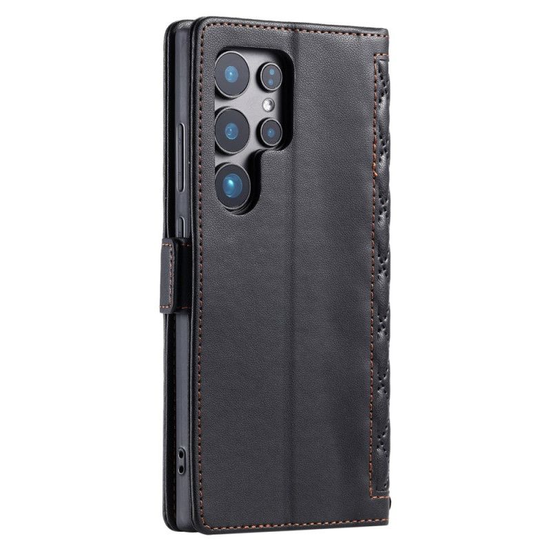 Peněženková Pouzdra Samsung Galaxy S26 Ultra Prošívaná S Páskem