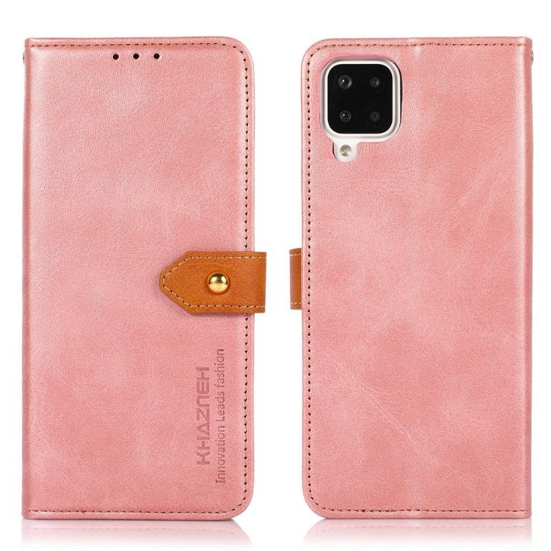 Flipové Pouzdro Na Samsung Galaxy A12 Khazneh Bicolor Umělá Kůže