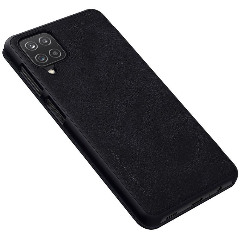 Flipové Pouzdro Na Samsung Galaxy A12 Kožený Efekt Řady Qin