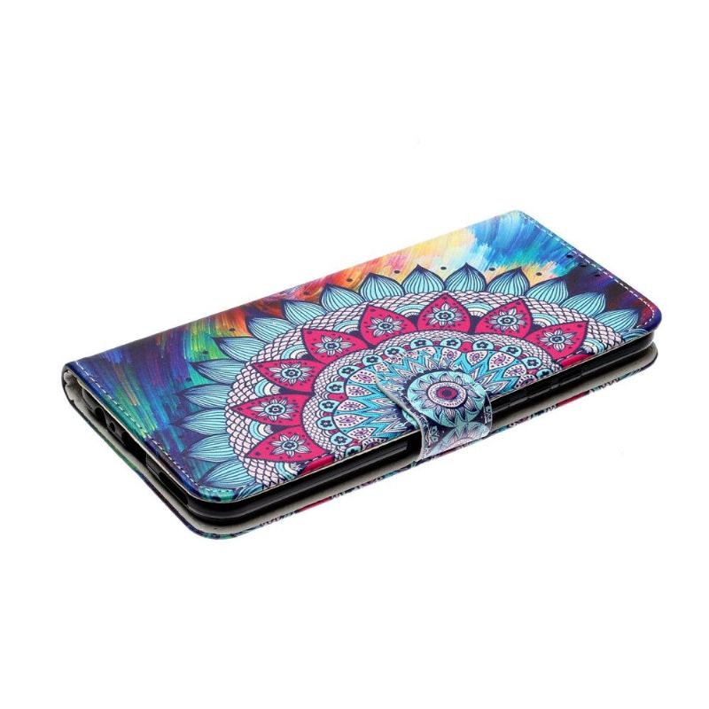 Flipové Pouzdro Na Samsung Galaxy A12 Květinová Mandala