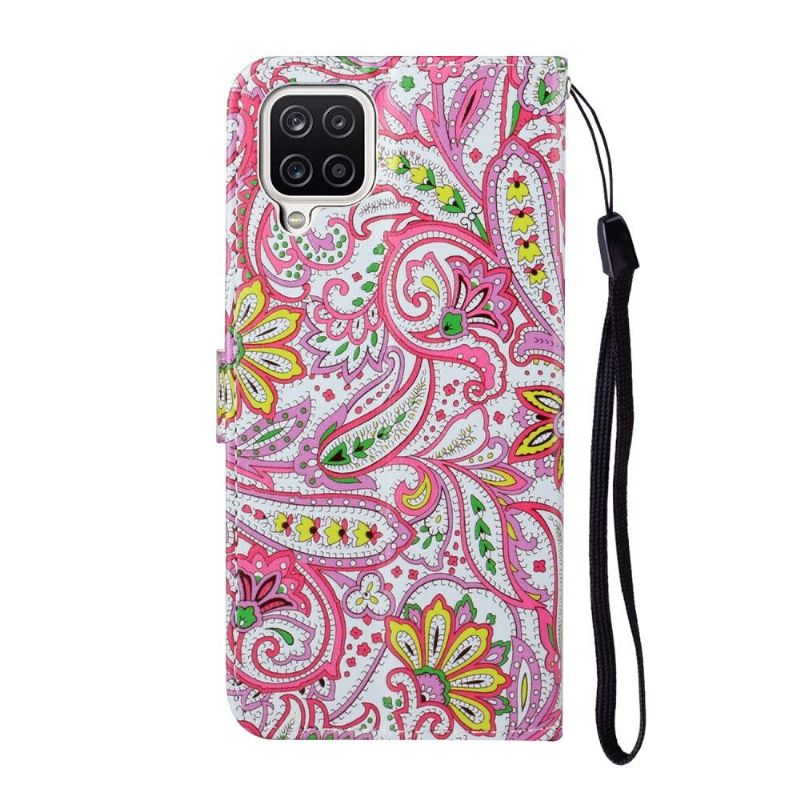Flipové Pouzdro Na Samsung Galaxy A12 Paisley Flower