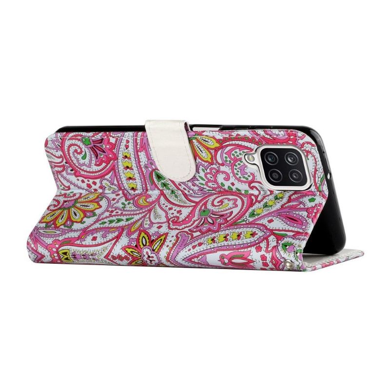 Flipové Pouzdro Na Samsung Galaxy A12 Paisley Flower