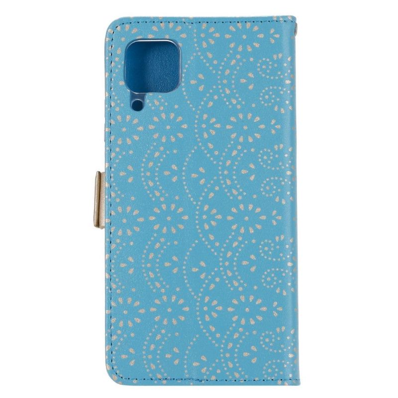 Flipové Pouzdro Na Samsung Galaxy A12 Peněženkové Pouzdro Romantická Krajka
