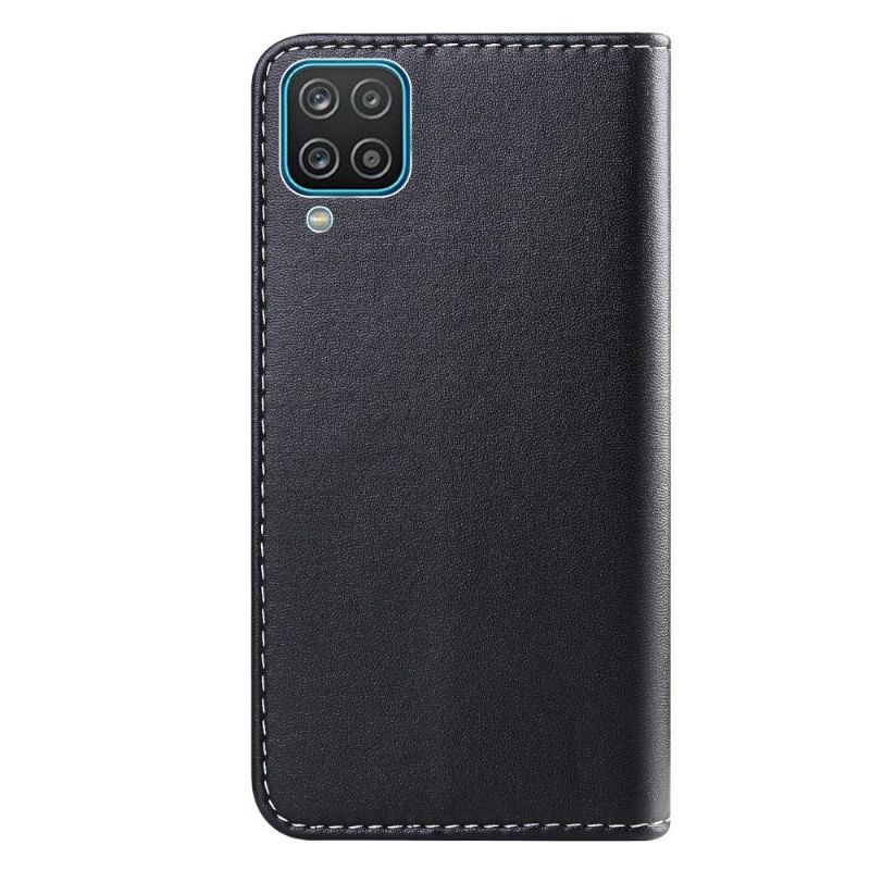 Flipové Pouzdro Na Samsung Galaxy A12 Tříbarevné Švy
