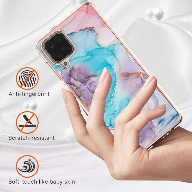 Kryt Na Samsung Galaxy A12 Modrý Mramor