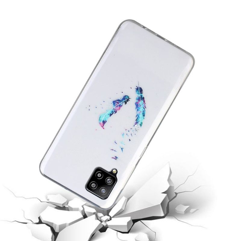 Kryt Na Samsung Galaxy A12 Peří A Ptáci