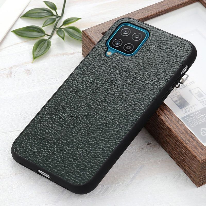 Kryt Na Samsung Galaxy A12 Zrnitá Pravá Kůže