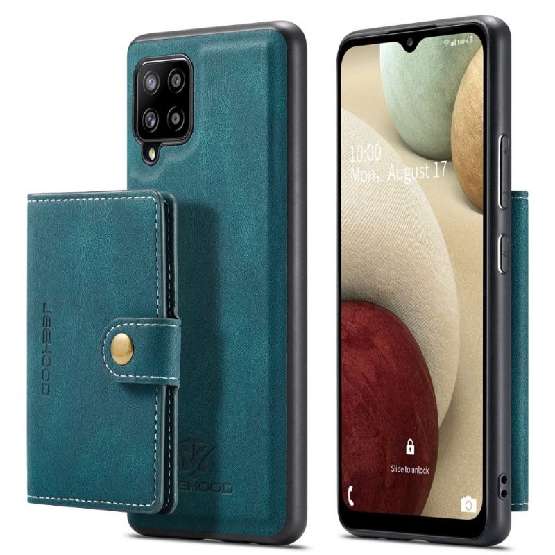 Kryty Na Mobil Na Samsung Galaxy A12 Kožený Efekt + Odnímatelný Držák Karty