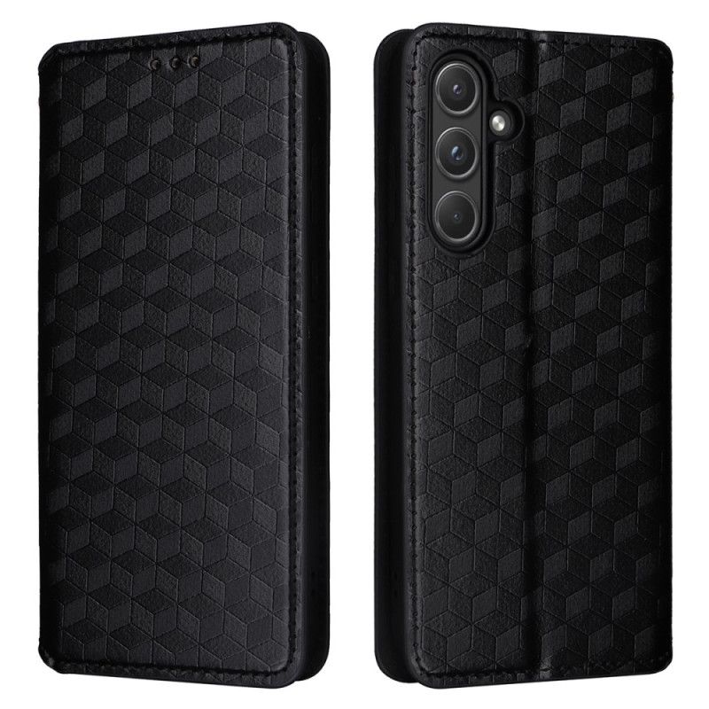 Kožené Pouzdro Folio Samsung Galaxy A55 5g 3d Diamanty