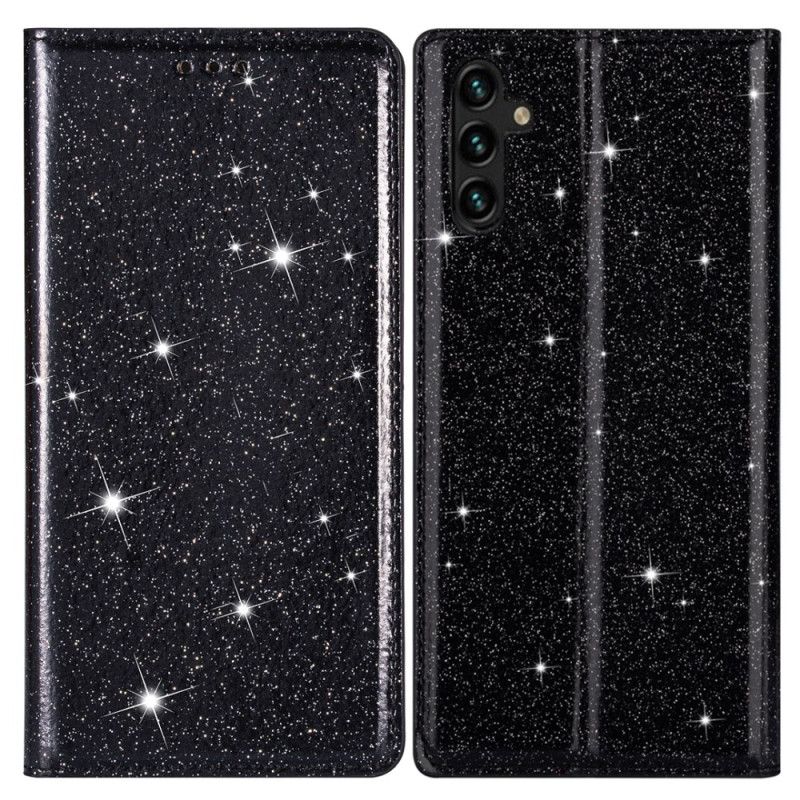 Kožené Pouzdro Folio Samsung Galaxy A55 5g Třpytky