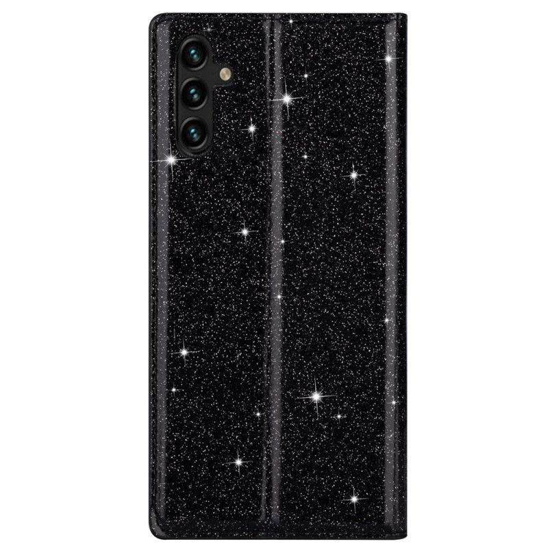 Kožené Pouzdro Folio Samsung Galaxy A55 5g Třpytky
