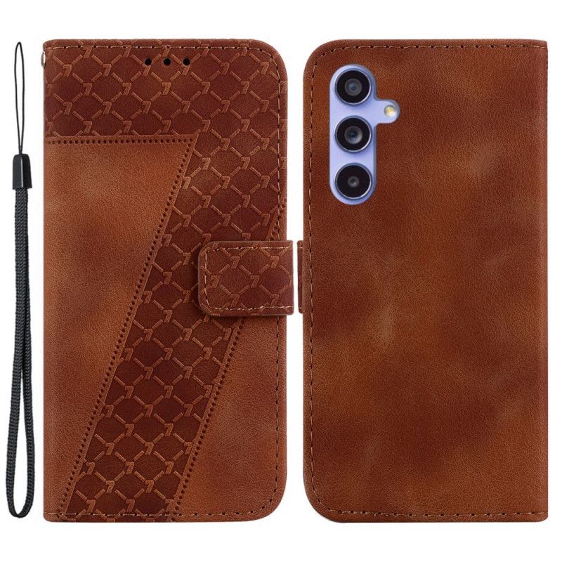 Kožený Kryt Na Samsung Galaxy A55 5g Design 7 S Popruhem