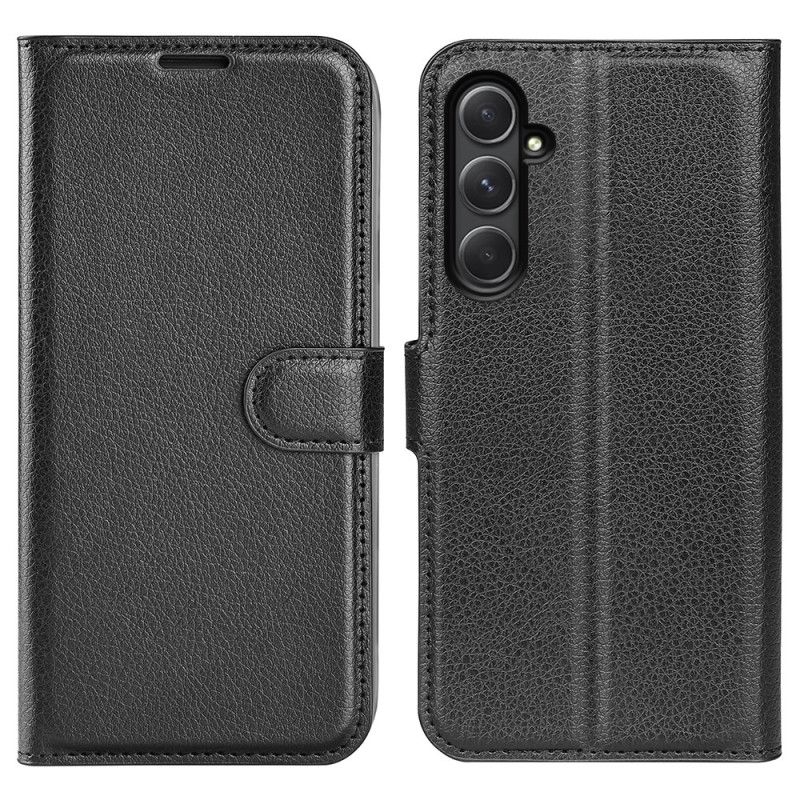 Kožený Kryt Samsung Galaxy A55 5g Klasická Umělá Kůže Litchi