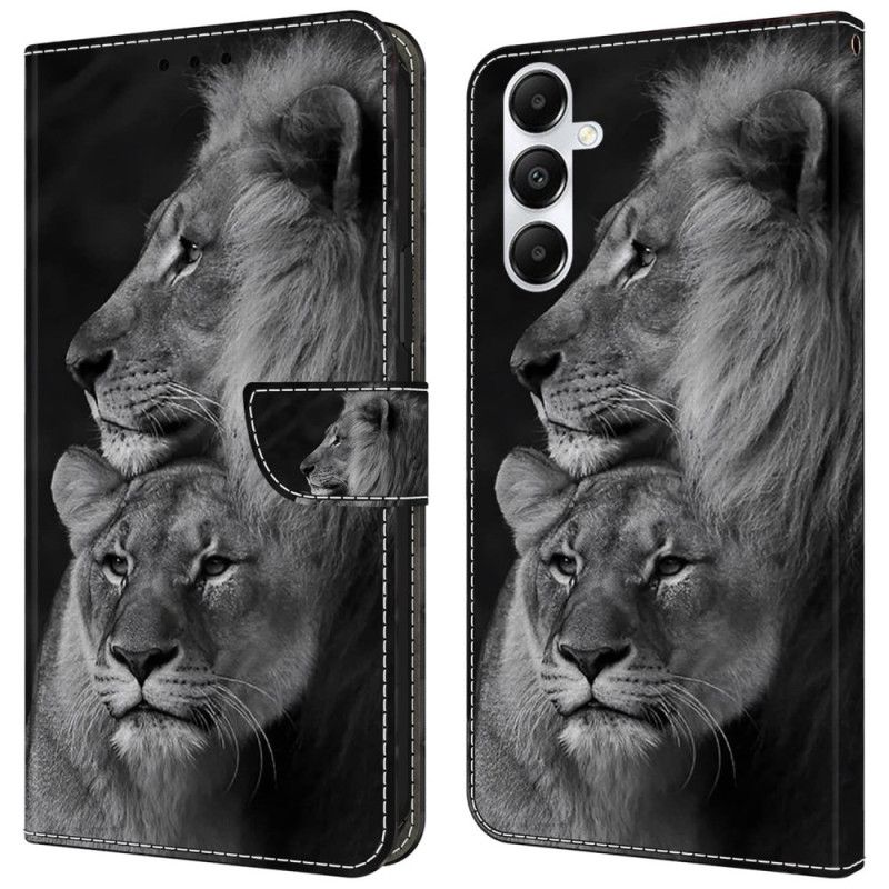 Kožený Kryt Samsung Galaxy A55 5g Pár Lvů
