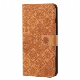 Kožený Kryt Samsung Galaxy A55 5g Patchwork S Popruhem