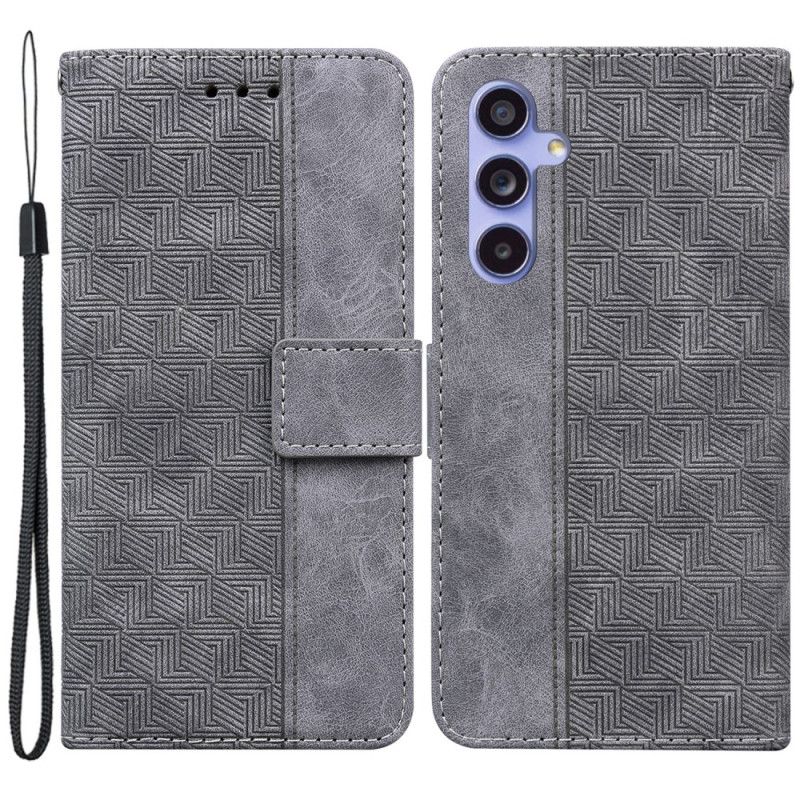 Kožený Kryt Samsung Galaxy A55 5g Vzor Tkaného Popruhu