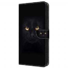 Kožený Kryt Samsung Galaxy A55 5g Černá Kočka
