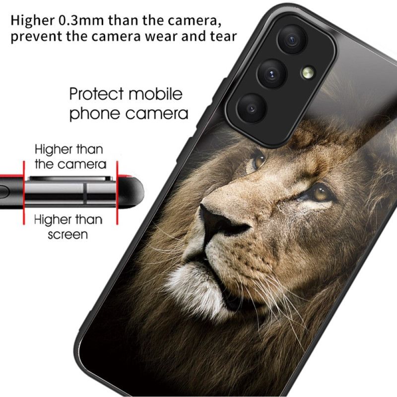 Kryt Samsung Galaxy A55 5g Kryty Na Mobil Vzor Lva Z Tvrzeného Skla