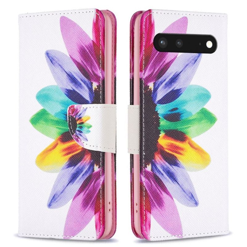 Flipové Pouzdro Na Google Pixel 7 Akvarel Květina