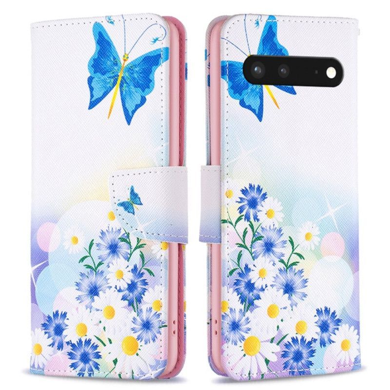 Flipové Pouzdro Na Google Pixel 7 Akvarel Motýli