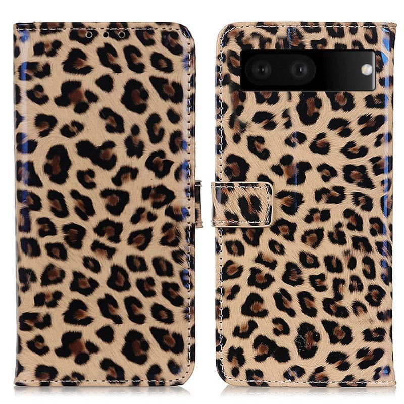 Flipové Pouzdro Na Google Pixel 7 Efekt Leopardí Kůže