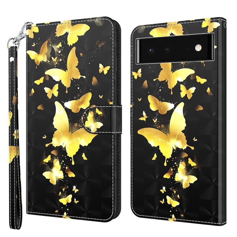 Flipové Pouzdro Na Google Pixel 7 Na Lana Tanga Butterflies