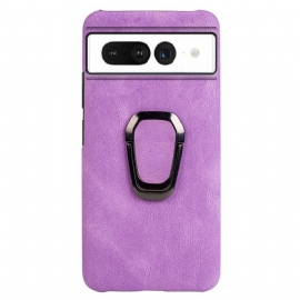 Kryt Na Google Pixel 7 Držák Na Prsten S Koženým Efektem