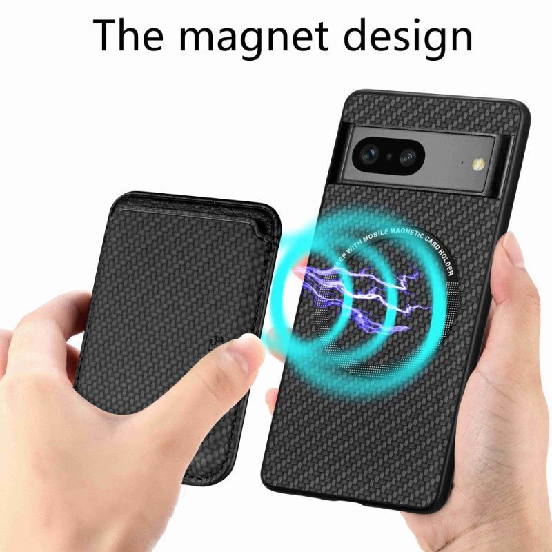 Kryt Na Google Pixel 7 Odnímatelný Držák Karet Z Uhlíkových Vláken