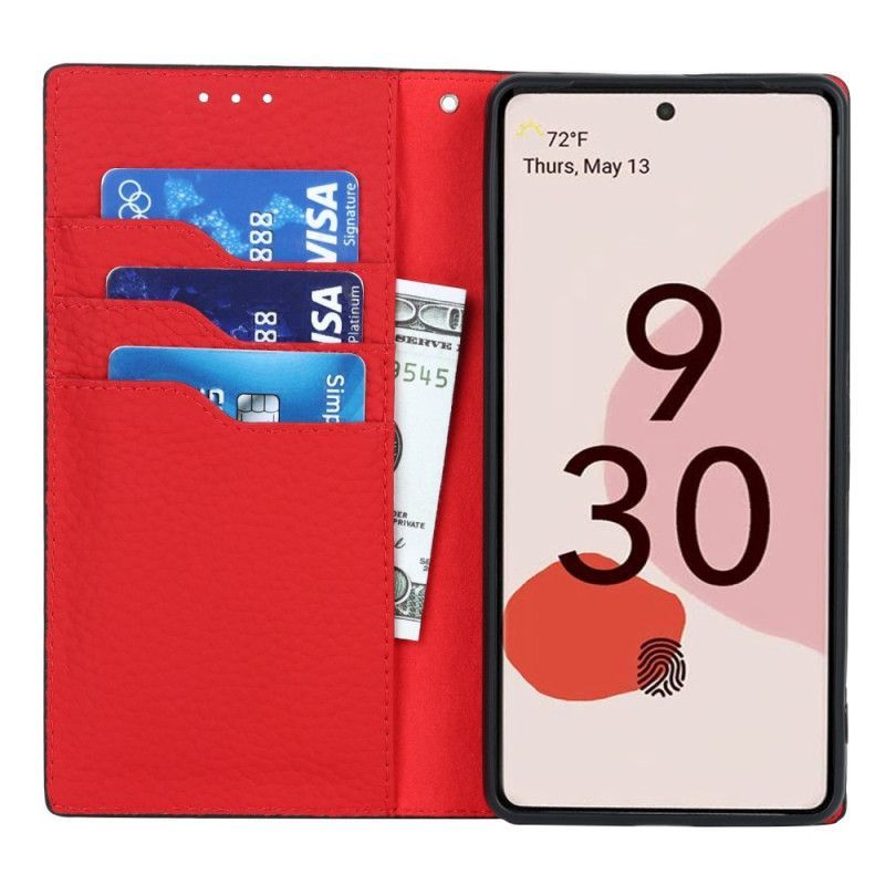 Kryty Na Mobil Na Google Pixel 7 Na Lana Flipové Pouzdro Originální Kožený Řemínek Litchi