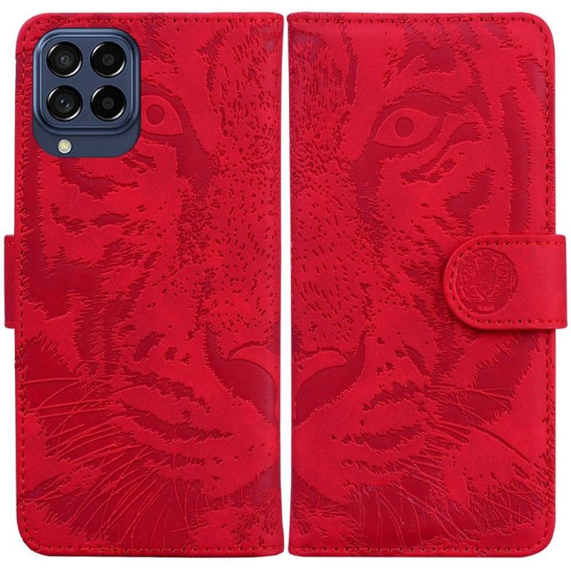 Flipové Pouzdro Na Samsung Galaxy M33 5G Reliéfní Tygr