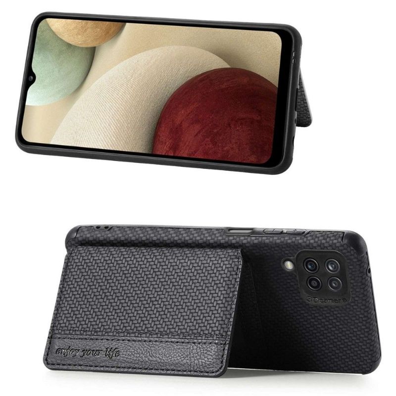 Kryt Na Samsung Galaxy M33 5G Funkce Podpory Držáku Karbonových Karet