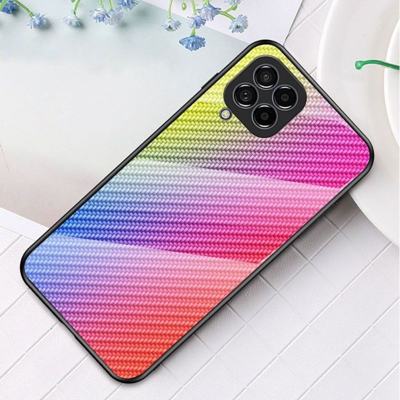Kryt Na Samsung Galaxy M33 5G Tvrzené Sklo Ve Stylu Uhlíkových Vláken
