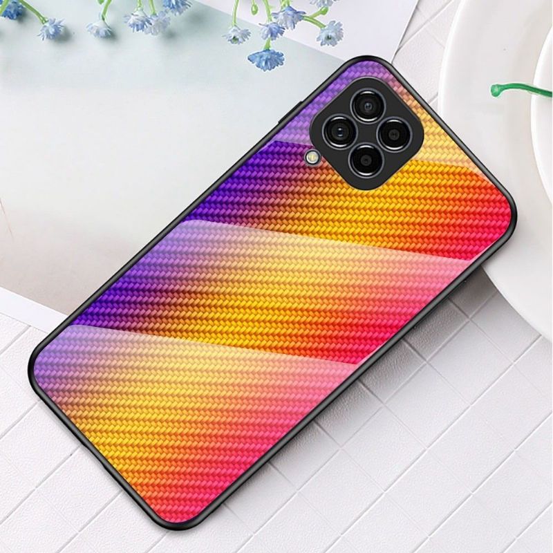 Kryt Na Samsung Galaxy M33 5G Tvrzené Sklo Ve Stylu Uhlíkových Vláken