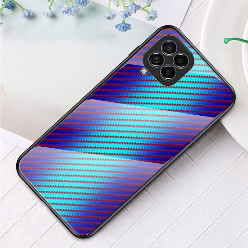 Kryt Na Samsung Galaxy M33 5G Tvrzené Sklo Ve Stylu Uhlíkových Vláken