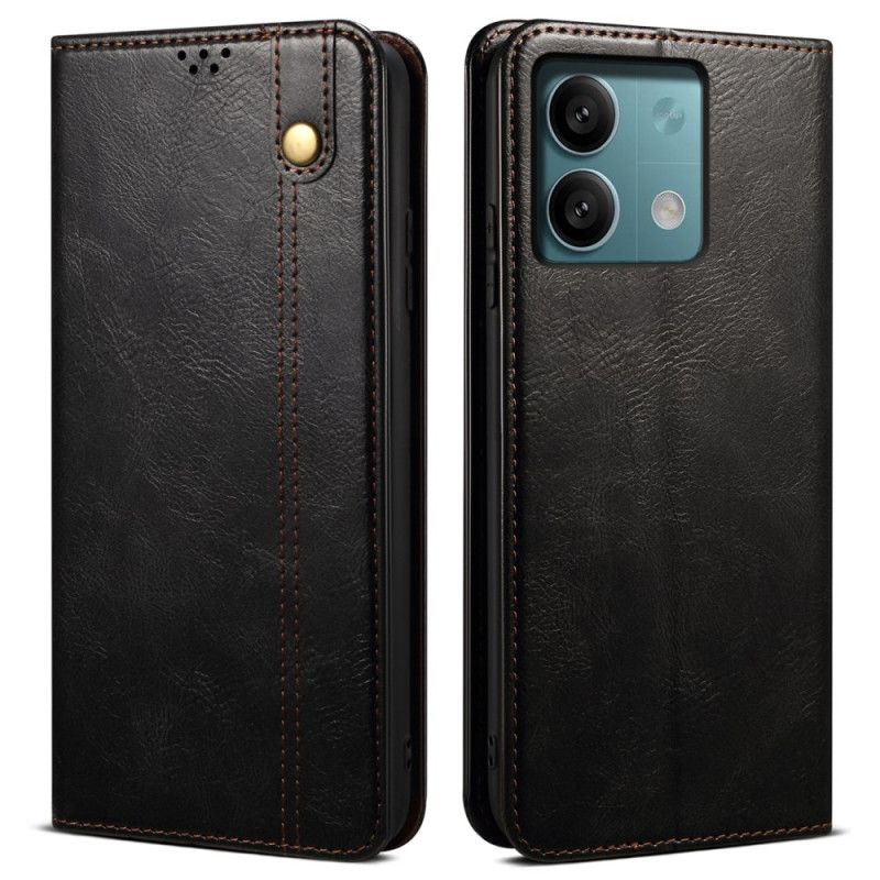 Kožené Pouzdro Folio Xiaomi Redmi Note 13 5g Voskovaná Imitace Kůže