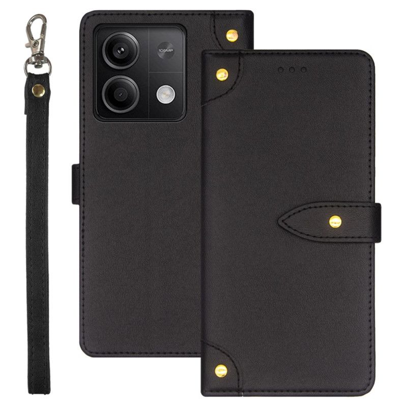 Kožený Kryt Na Xiaomi Redmi Note 13 5g Ozdobné Nýty Idewei