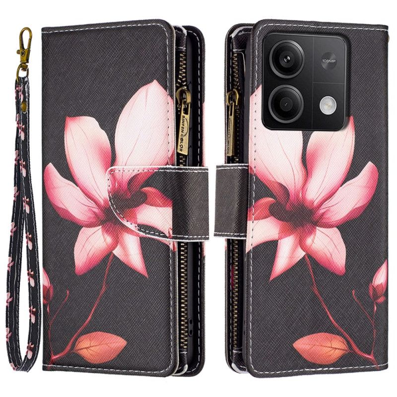 Kožený Kryt Na Xiaomi Redmi Note 13 5g Peněženka Lotus Strap