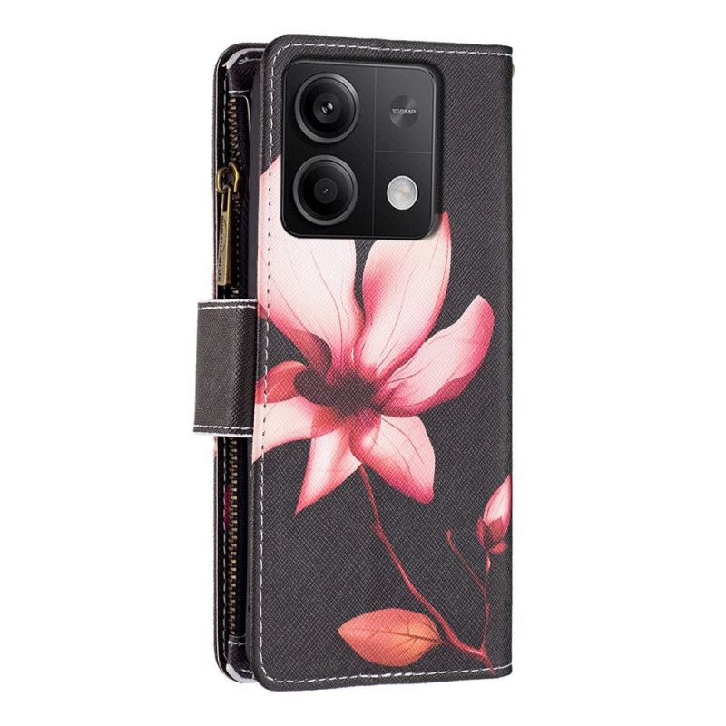 Kožený Kryt Na Xiaomi Redmi Note 13 5g Peněženka Lotus Strap