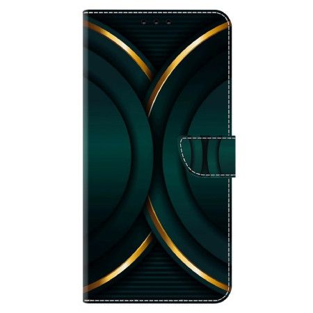 Kožený Kryt Na Xiaomi Redmi Note 13 5g Zlatý Obrys