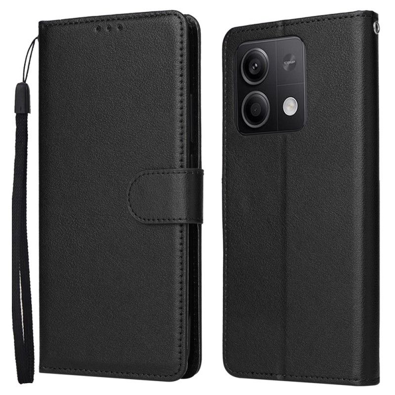 Kožený Kryt Xiaomi Redmi Note 13 5g Obyčejný S Popruhem