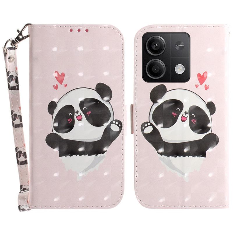 Kožený Kryt Xiaomi Redmi Note 13 5g Panda Love
