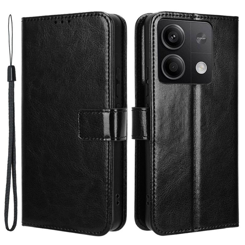 Peněženková Pouzdra Xiaomi Redmi Note 13 5g Kryty Na Mobil Okázalá Umělá Kůže S Páskem
