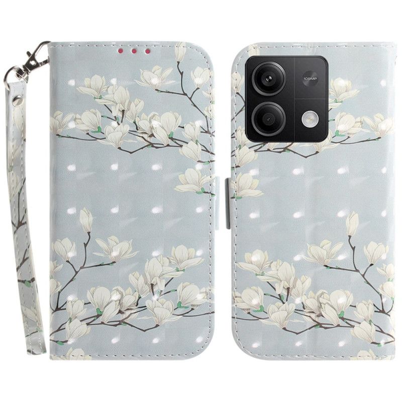 Peněženková Pouzdra Xiaomi Redmi Note 13 5g Kryty Na Mobil Pruhované Magnólie
