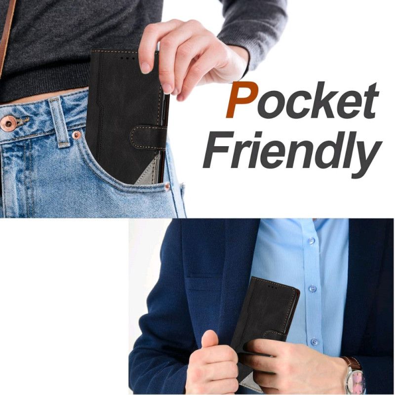 Kožený Kryt Vivo V50 5g Dvoubarevný Vzor