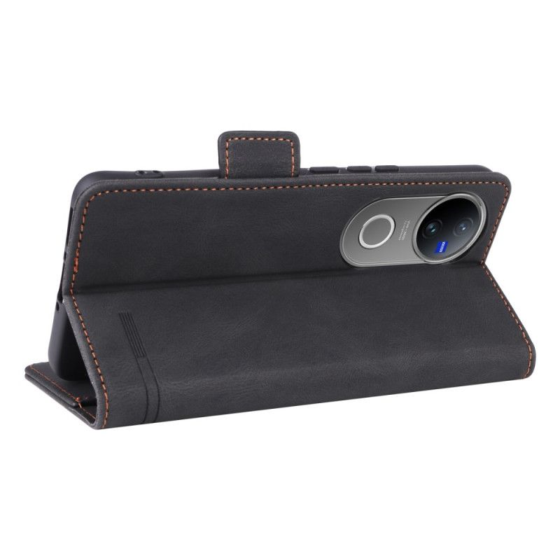 Kožený Kryt Vivo V50 5g Kovová Dekorace