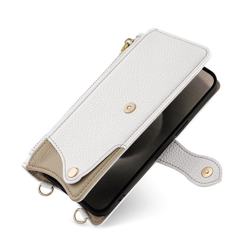 Kožený Kryt Vivo V50 5g Peněženka S Koženým Efektem A Řetízkem