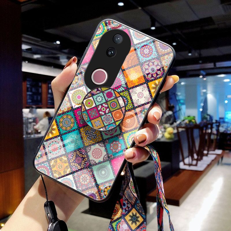 Kryt Na Vivo V50 5g Patchworkový Stojánek A Popruh