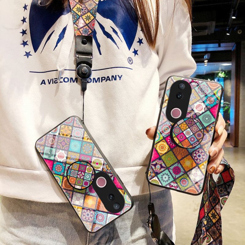 Kryt Na Vivo V50 5g Patchworkový Stojánek A Popruh