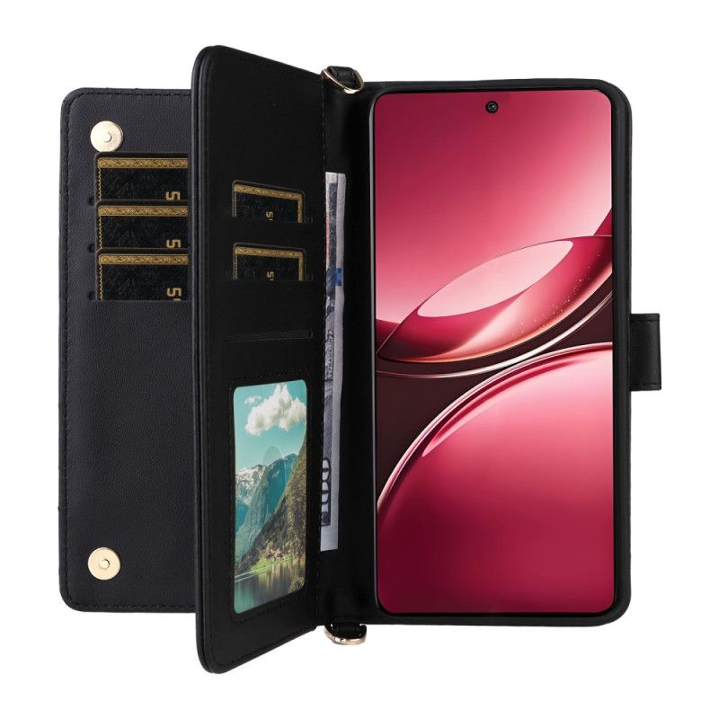 Peněženková Pouzdra Vivo V50 5g Prošívané S Popruhy